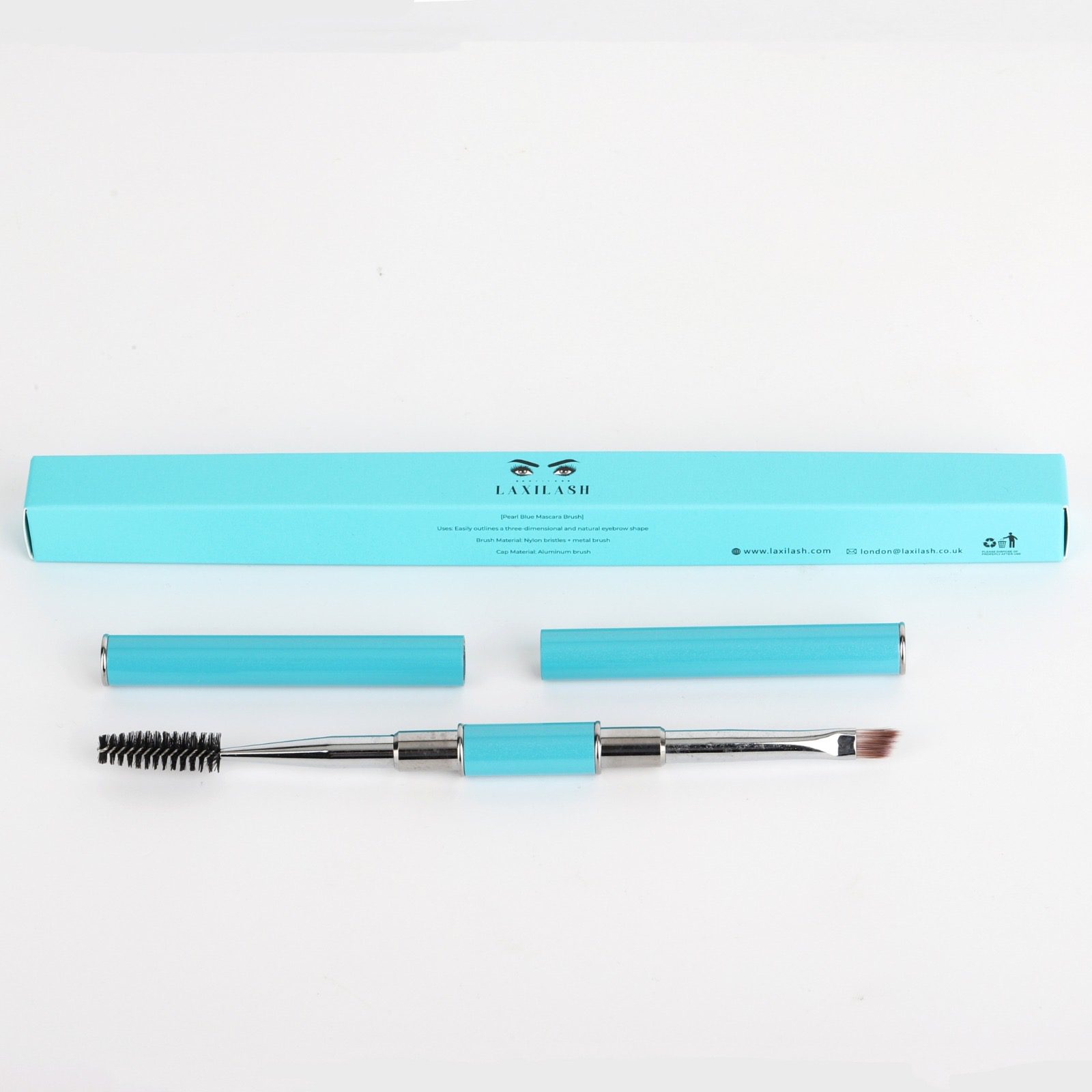 pearl blue mascara brush spoolie lashes brows